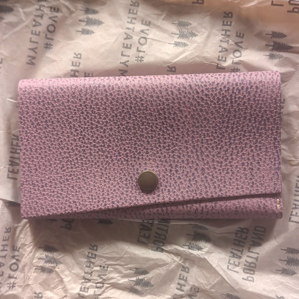 Portland Leather Lilac Rancher Wallet NWOT